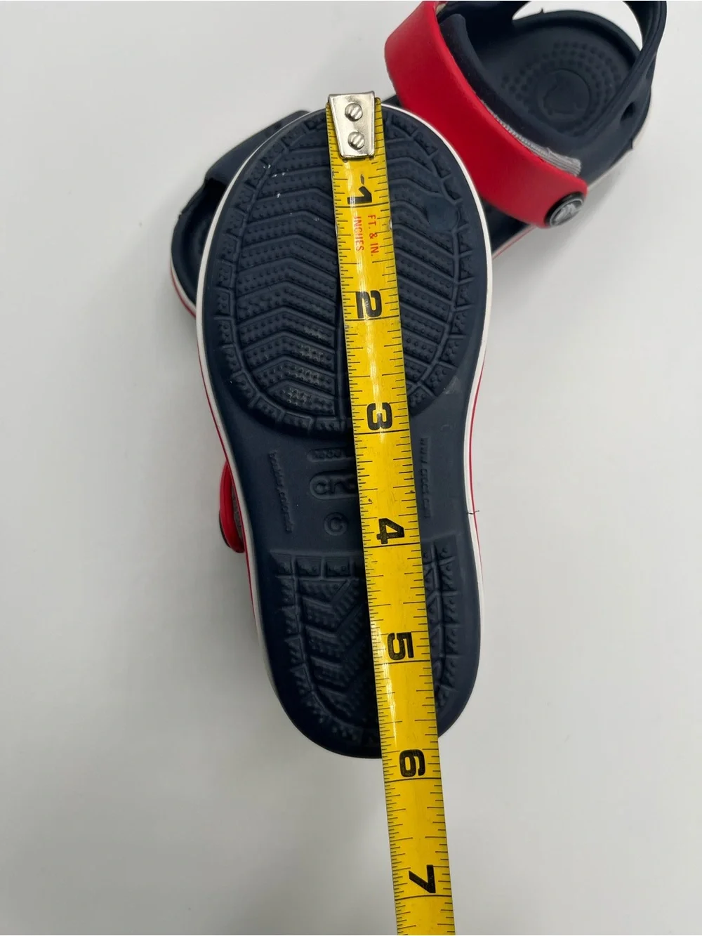 Crocs Kids Crocband Sandals Navy Blue Red Toddler Size C8